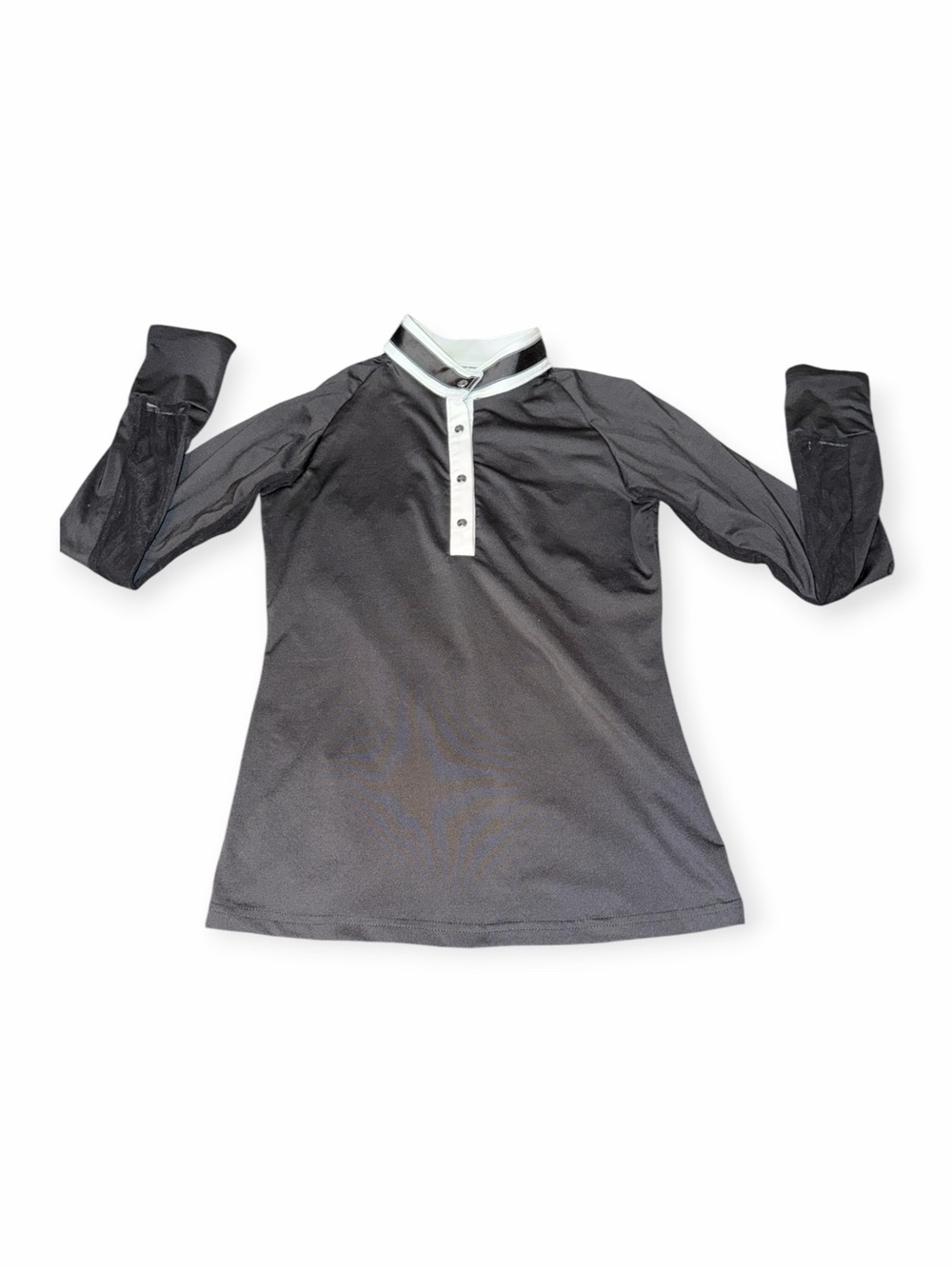 Milton Menasco x Street & Saddle Colt Equestrian Show Shirt Gray Size S Flawed